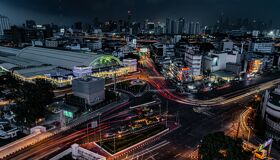 Bangko City by night lighting, Thailand